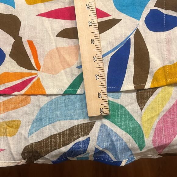 Tabitha Brown Tunic Top Cover Up Size 1X Multicolored Print Button Front - Picture 6 of 7